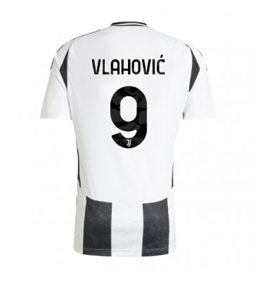 Juventus Dusan Vlahovic #9 Primera Equipación 2024-25 Manga Corta